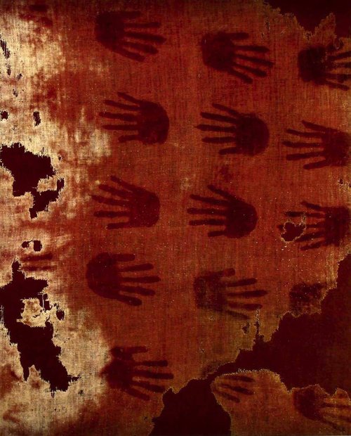 Fragmento de textil pintado