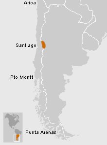 Ubicación de Cazadores Recolectores de Chile Central