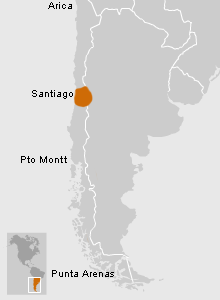 Ubicación de Comunidades Iniciales de Chile Central