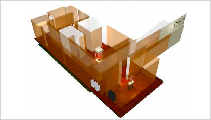 Lugar del traje ceremonial en el plano de la exhibición (Dibujo digital, José Pérez de Arce)