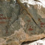 Caza de cetáceos desde balsas de cuero de lobo (foto F. Maldonado).