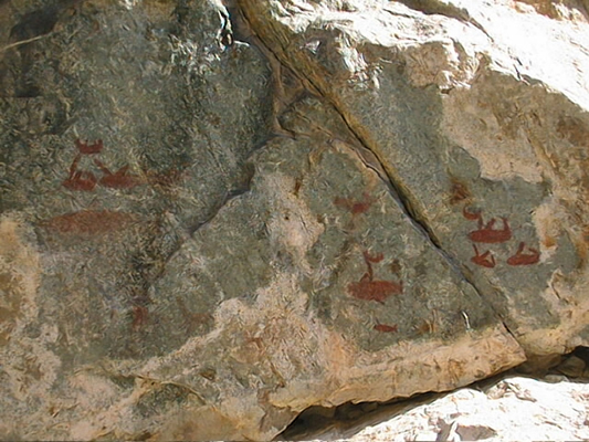 Caza de cetáceos desde balsas de cuero de lobo (foto F. Maldonado).