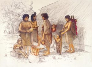Familia de la cultura El Vergel (recreación).
