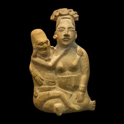 Mujer y anciano maya